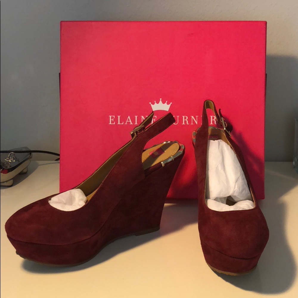 Elaine Turner wedge heels